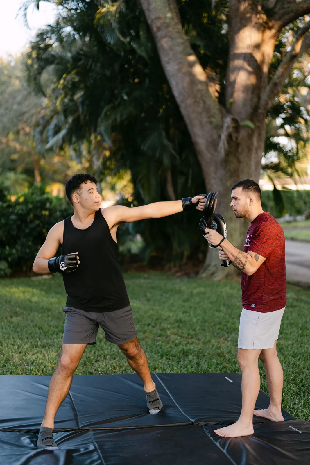 Outdoor kickboxing for kids